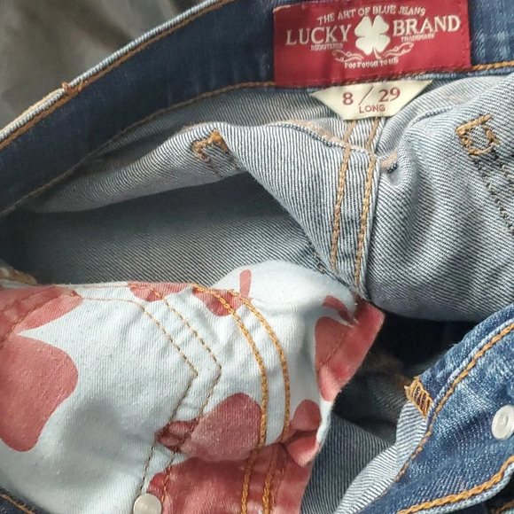 Lucky Brand Sweet'N Straight Womens Denim Distressed Jeans Size 8/29 L - Picture 11 of 11